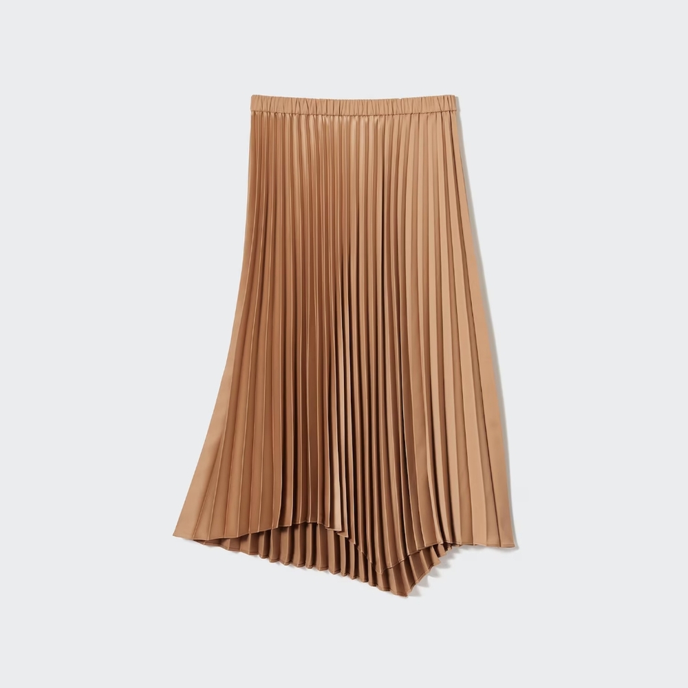 Uniqlo Satin Pleated Assymetric Skirt